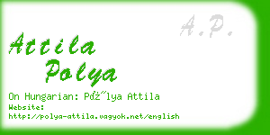 attila polya business card